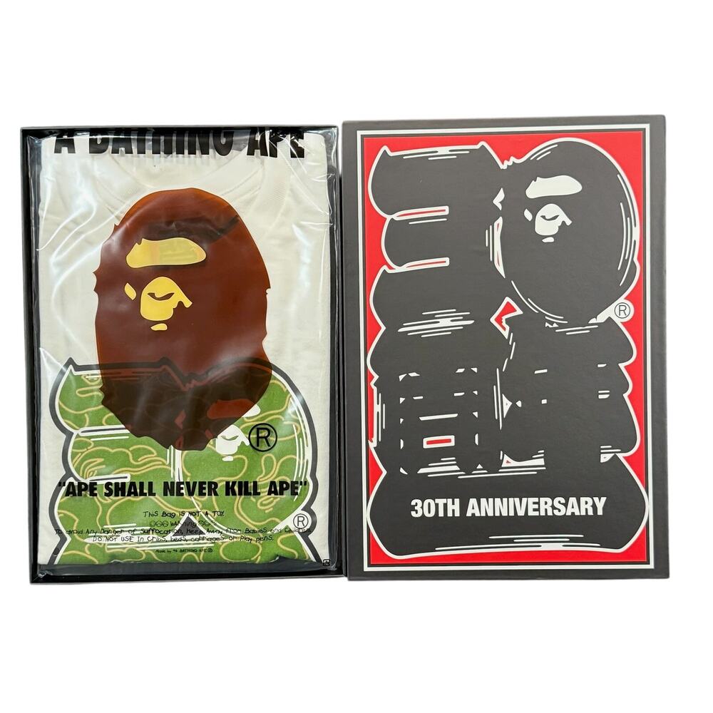 BAPE APE 30th Anniversary Boxed BAPE T-Shirt*NEW in box wrapped SZ L*SOLD OUT
